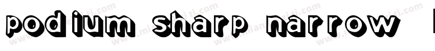 PODIUM Sharp Narrow字体转换